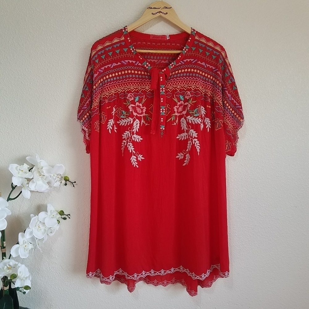 Johnny Was Embroidered Blouse